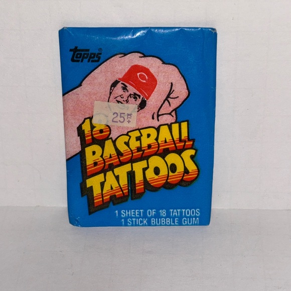 Topps Baseball Card, Sticker and Tattoo Lot 4 unopened vintage packs 1980s 1990s - Picture 5 of 6